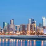 Manama skyline at night, Bahrain